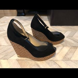 Jimmy Choo pacific 120 Suede Ankle strap cork wedg